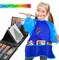215 Piece Art Set Crafts Drawing Kit with Trifold Easel, Includes Preprinted Paper, Oil Pastels, Crayons, Colored Pencils, Smock & More Gifts for Girls Boys Teen Ages 4-6-8-9-12